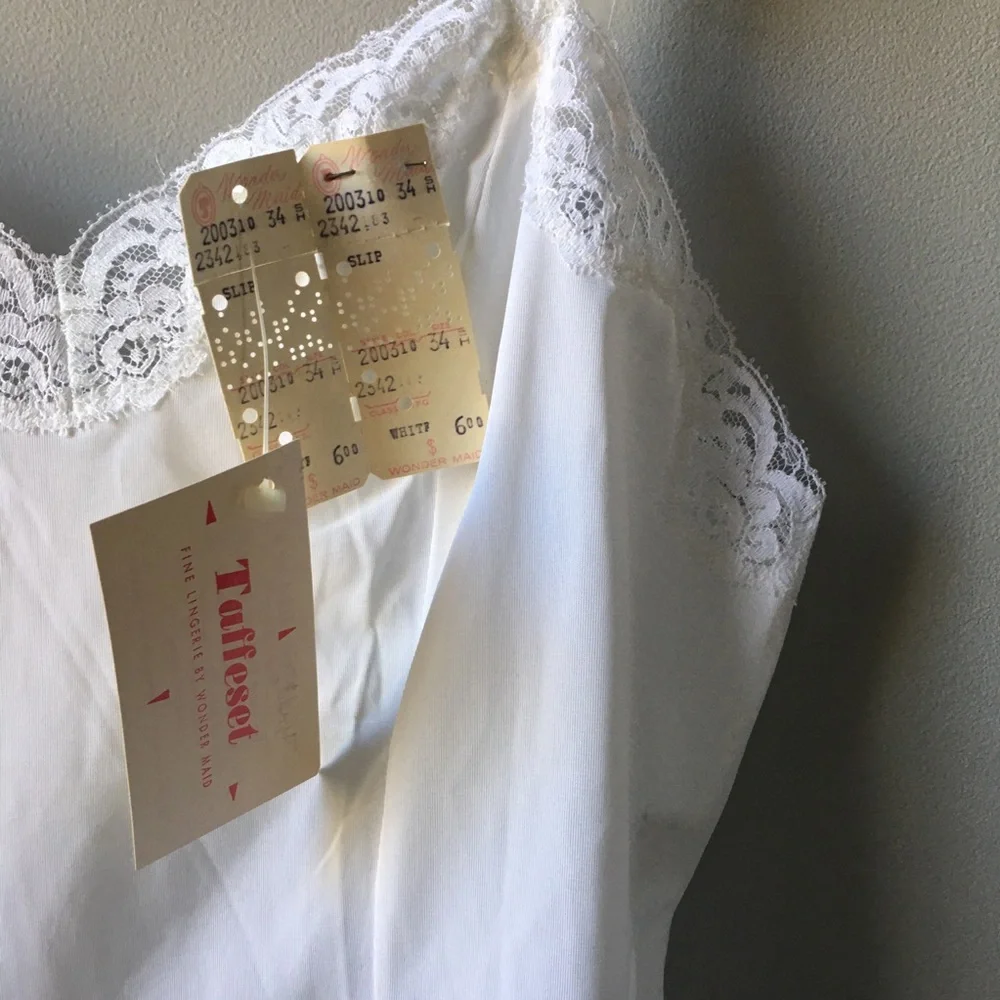 VINTAGE union made wonder maid slip new with tags - Picture 3 of 6